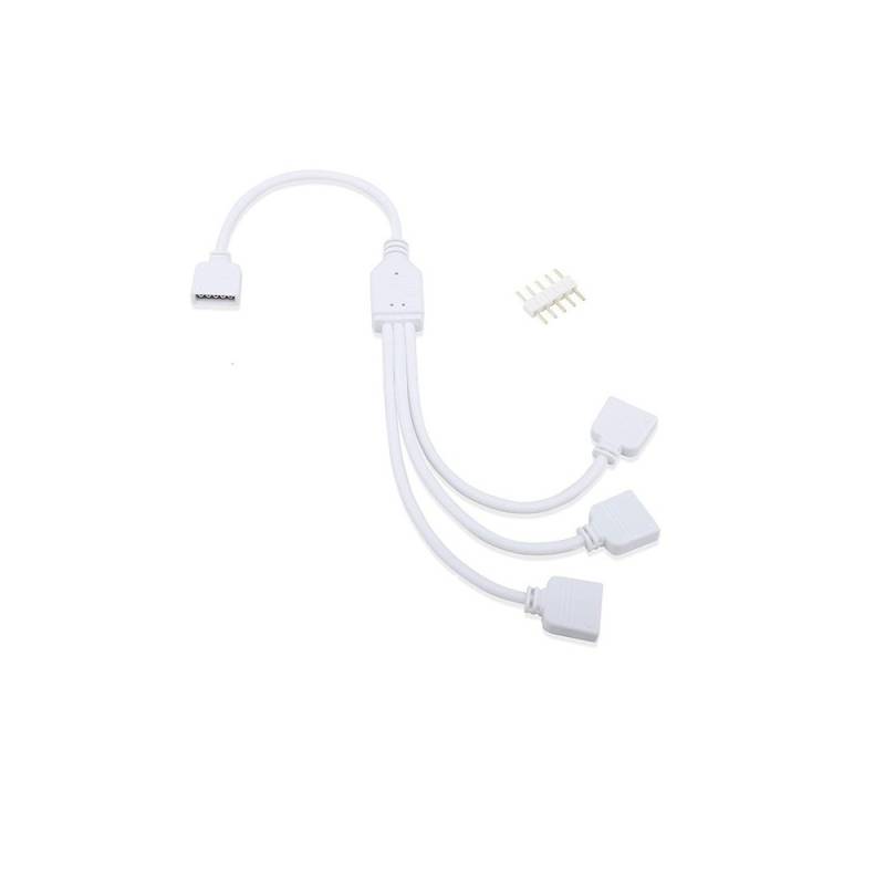 Rgb+ww Kabel 3-Vejs Splitter, 12/24v, Til Led-Belysning, 60cm, Hvid - Vrige