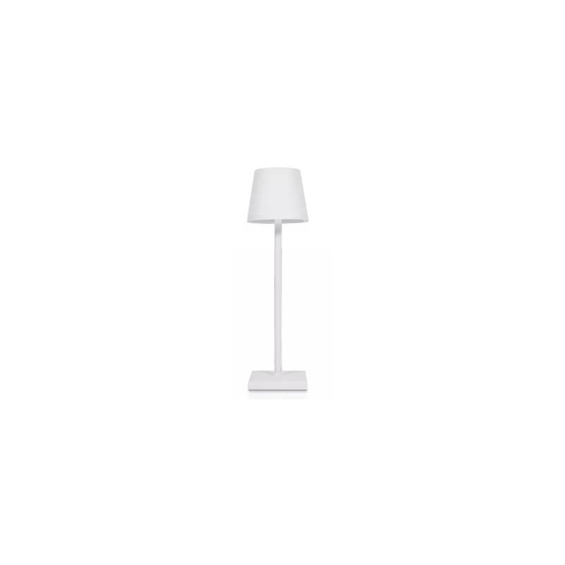 Opladelig Led Bordlampe Inde/Ude - Hvid, Ip54 Udendørs, Touch Dæmpbar - Dæmpbar : Dæmpbar, Farve : Hvid