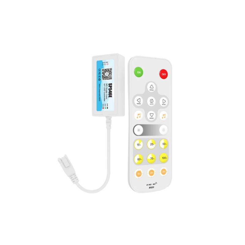 Mini Controller + Fjernbetjening Til Spi Løbelys Controller - 2,4ghz