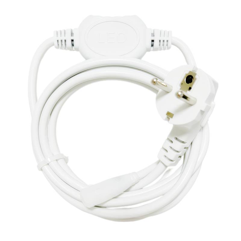 3m Vandtæt Stik Til 230v Led Strip Neon Cob - 3 Meter, Inkl. Endeprop, 230v - Ledlife