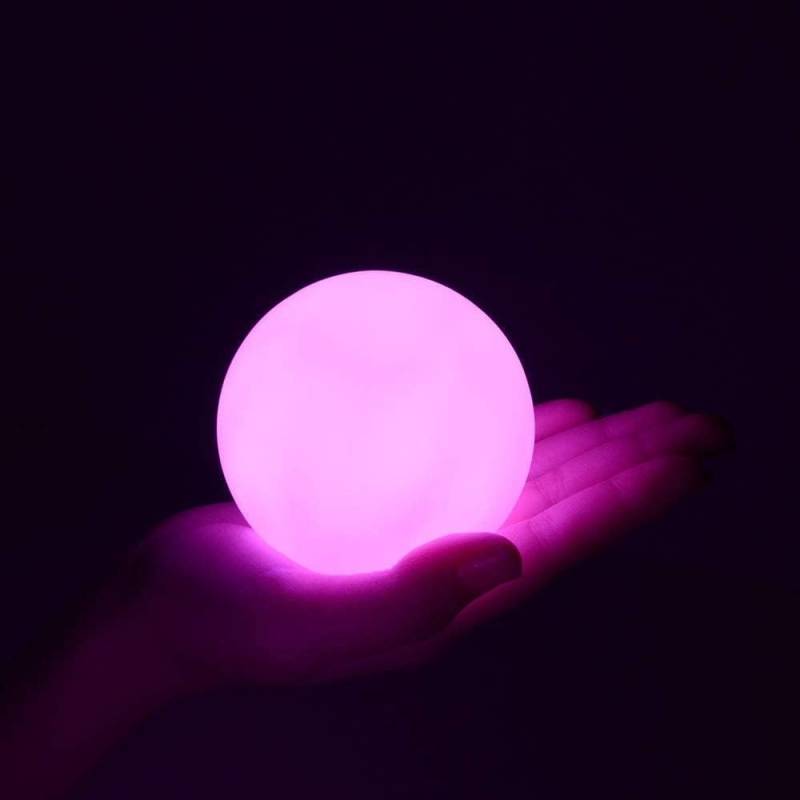 ø10 Cm Rgb Led Kugle - Genopladelig, Med Fjernbetjening, Ip66