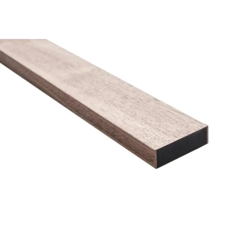 Acupanel Afslutningsliste 2400x65x19 Amerikansk Valnød Ubehandlet Sort Mdf