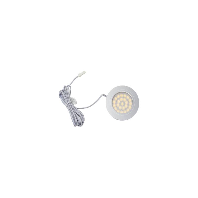 Ledlife Recotouch Møbelspot Indbygning - Touch, Hul: ø6 Cm, Mål: ø6,8 Cm, Børstet Stål, 2,2w, 12v Dc - Dæmpbar : Ikke Dæmpbar, Kulør : Varm
