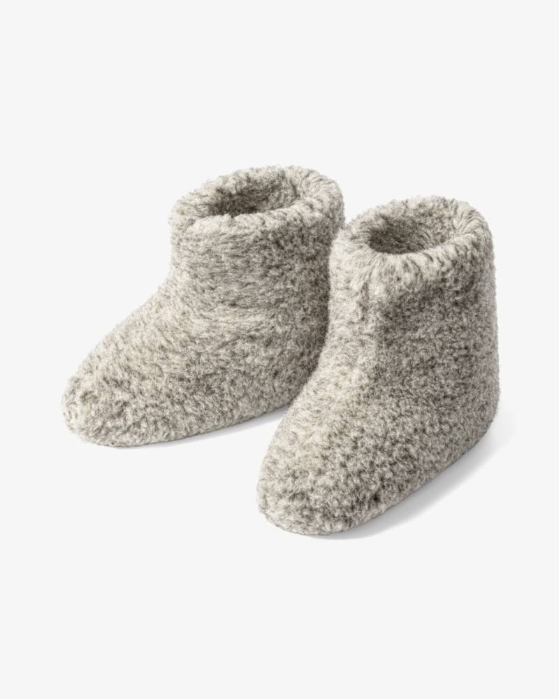 Uldhjemmesko Til Børn  Lysegrå (høj Model) - The Cozy Sheep