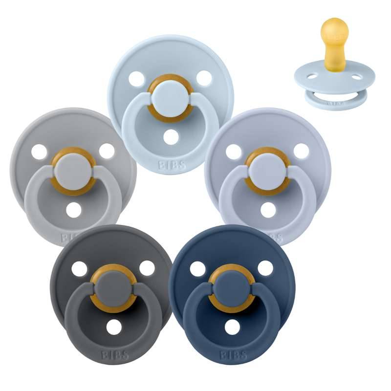 Bibs Rund Colour Sut - Sampak - 5 Stk. - Str. 2 - Ocean Storm