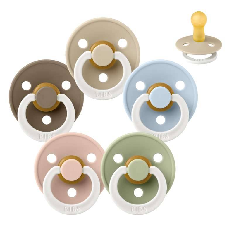 Bibs Rund Colour Sut - Sampak - 5 Stk. - Str. 2 - Sleep Tight Little One - Glow