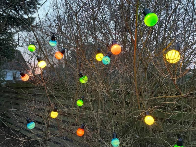 Ina Led Lyskæde 20 Farvede Pærer 5m - Lyshygge