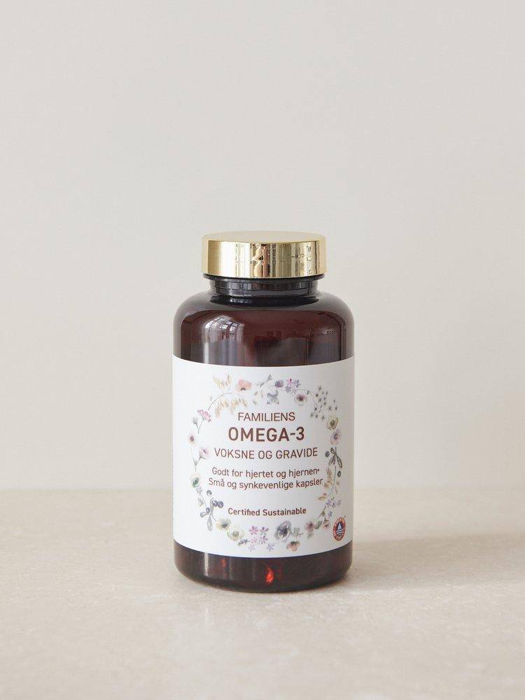 Omega 3 - Fiskeolie, 120 Kapsler (til 2 Mdr.), Familiens Vitaminer - Familiens Vitaminer - Vitamins - Buump