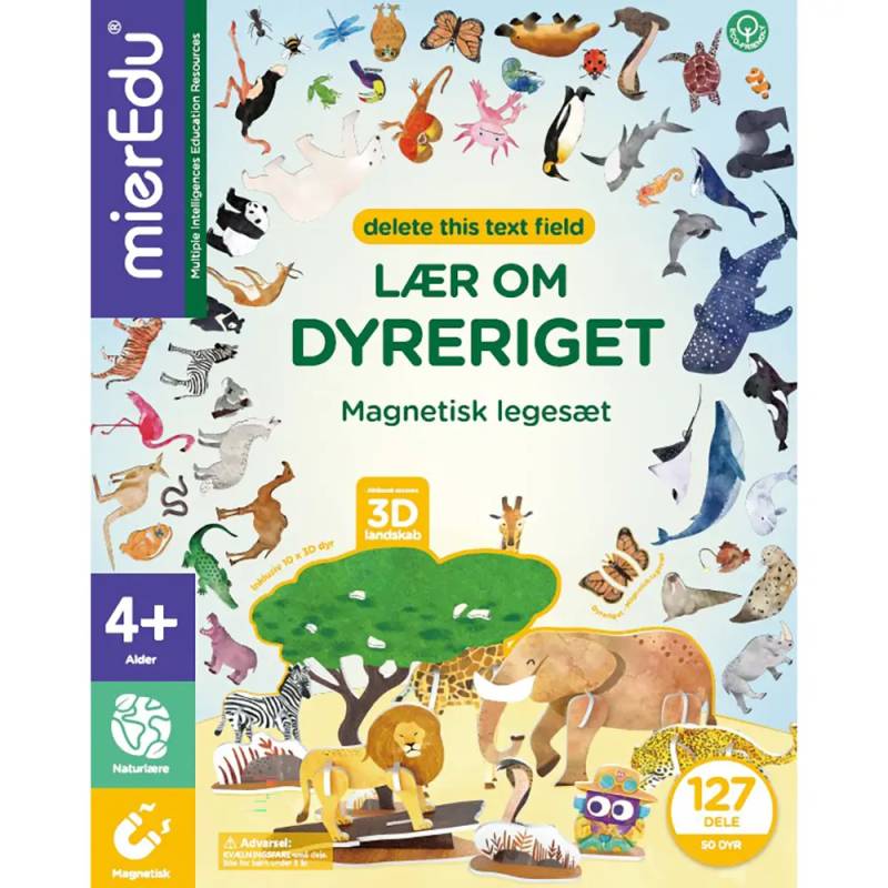 Magnetisk Legesæt, Lær Om Dyreriget, Mieredu