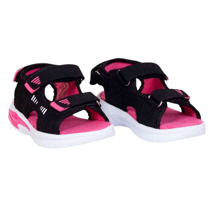 Børne Sandaler - Black/Fuxia - 25 - Nn
