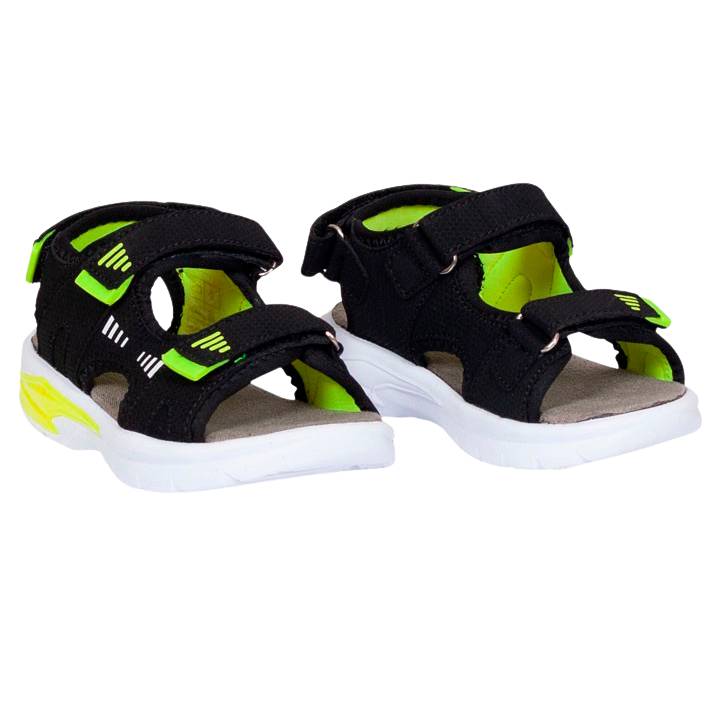 Børne Sandaler - Black/Lime - 27 - Nn