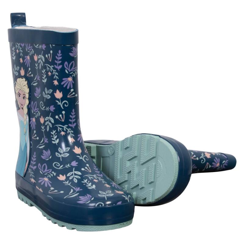 Disney Frozen Pige Gummistøvler - Navy/Grøn - 24