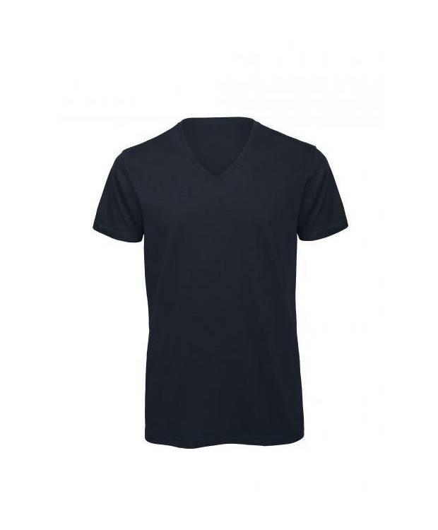 B&c Exact T-Shirt Med V-Hals I Navy Til Herre