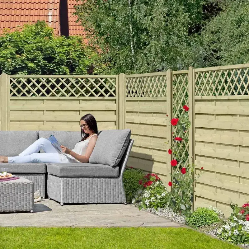 Lamelhegn 180x180 Med Espalier  Model Toftlund - Fence-Line