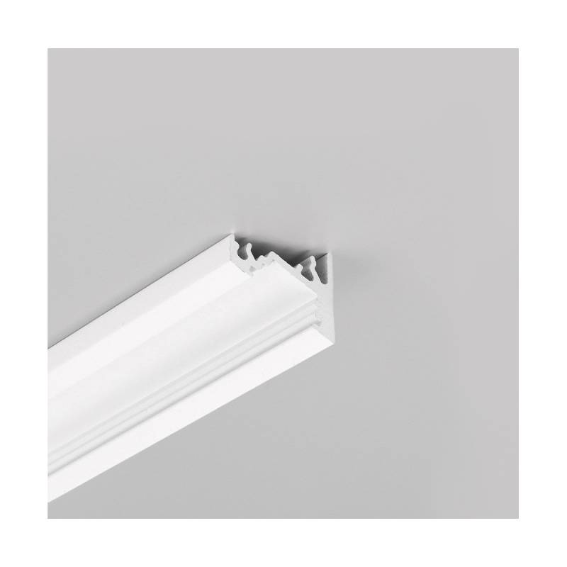 1m Aluprofil Corner10 Bc/Ux - Hvid Lakeret, Hjørne, Led Skinne - Topmet