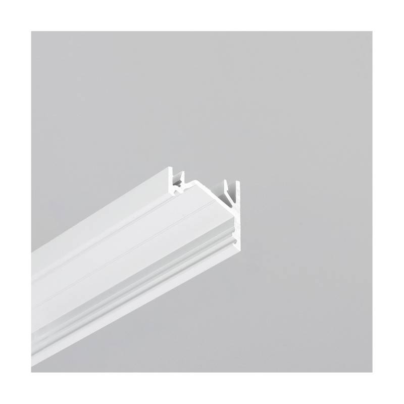 2m Aluprofil Corner12.v2 Ef/U - Hvid Lakeret, Hjørne, Led Skinne - Topmet