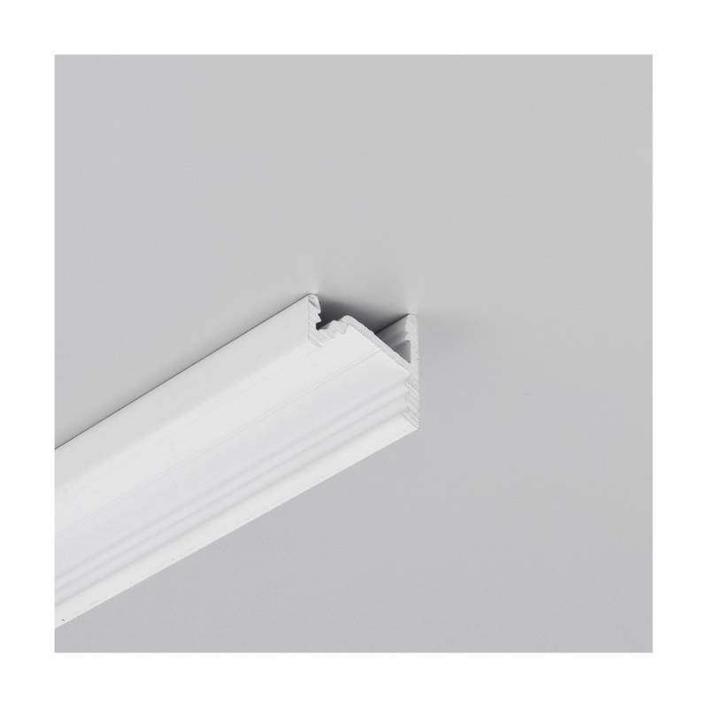 2m Aluprofil Corner10.v2 A1c/U1 - Hvid Lakeret, Hjørne, Led Skinne - Topmet