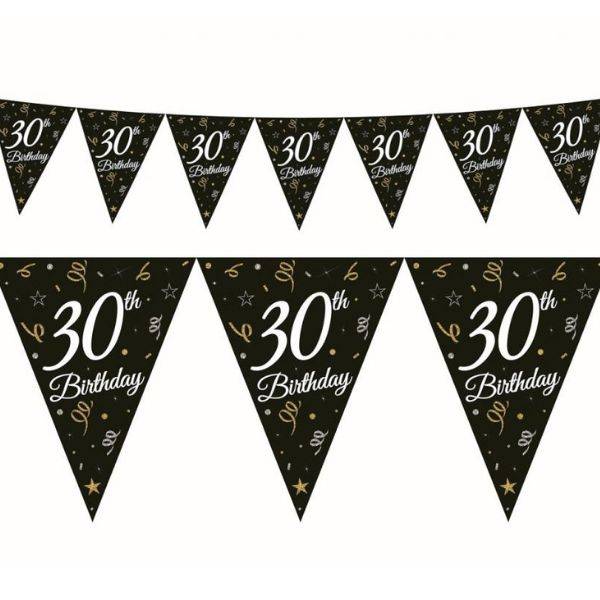 Beauty&charm Papirguirlande Med Flag "30" 28 X 270 Cm - Godan
