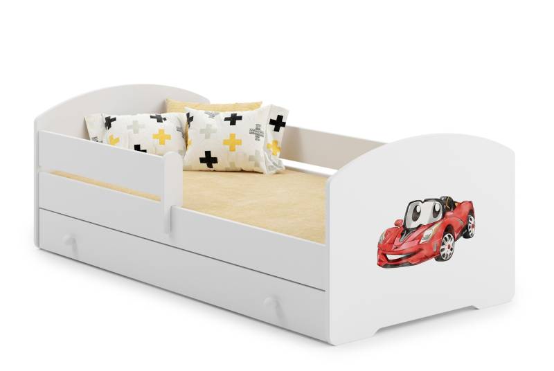 Børneseng Luk 160x80 Med Skuffe - Racerbil - Kobi