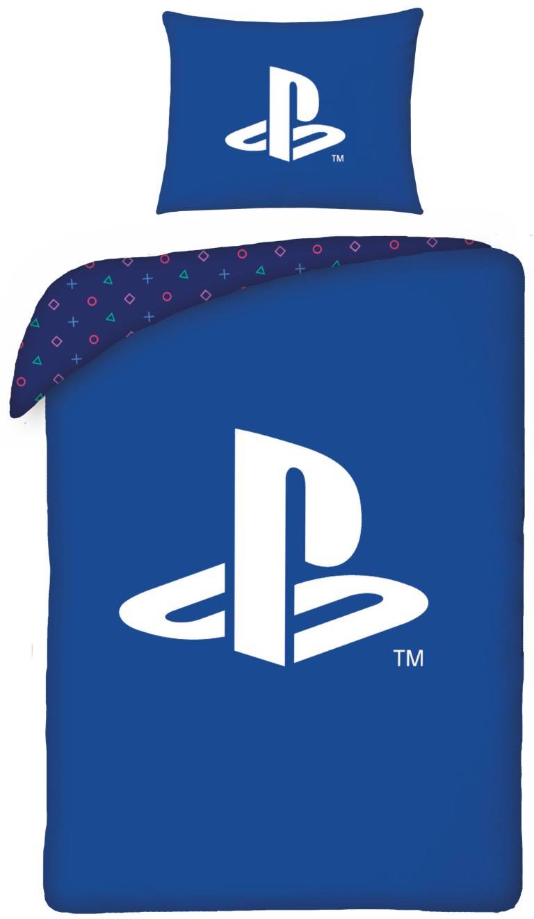 Playstation Blåt Sengetøj - 100 Procent Bomuld
