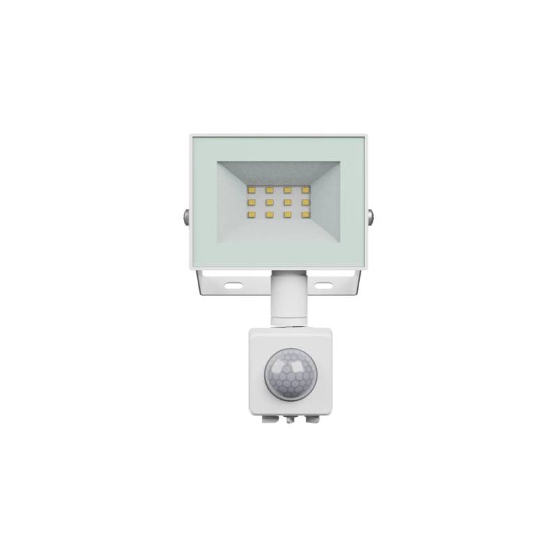 Noctis Lux 4 Projektr, 10w, Varm Hvid, Med Pir Sensor, 230v, Ip44, Hvid - Ideel Til Udendrs Belysning - Spectrumled