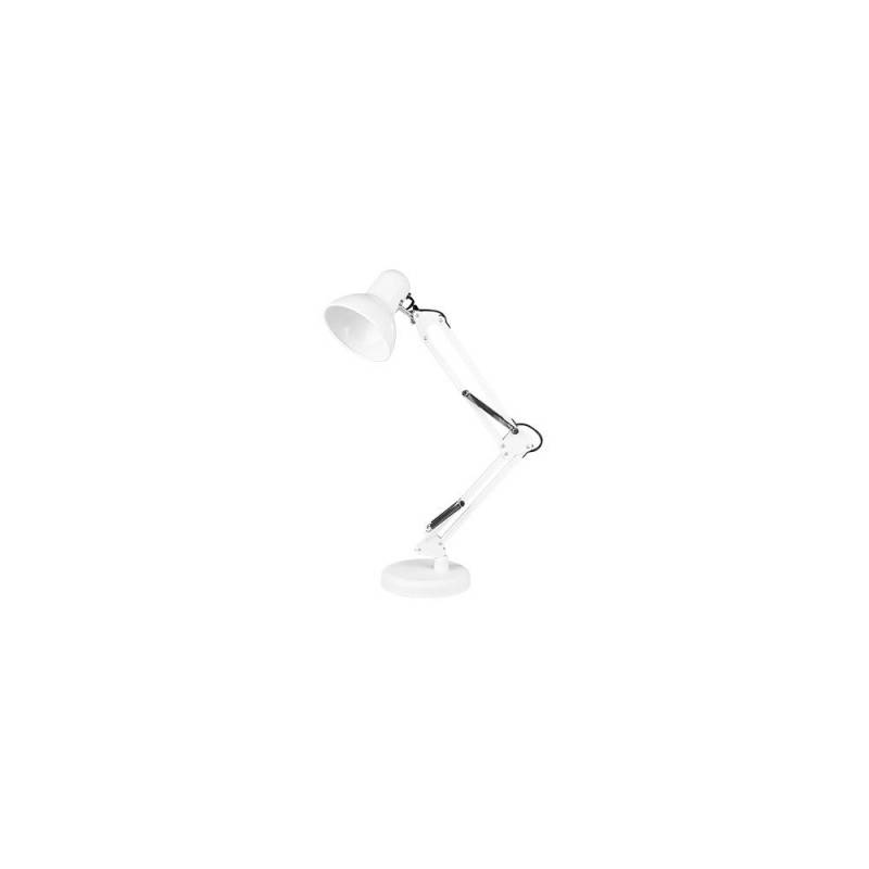 Arkitektlampe Hvid Bordlampe - 1,1 Meter Ledning, E27 Fatning, Uden Lyskilde - V-Tac