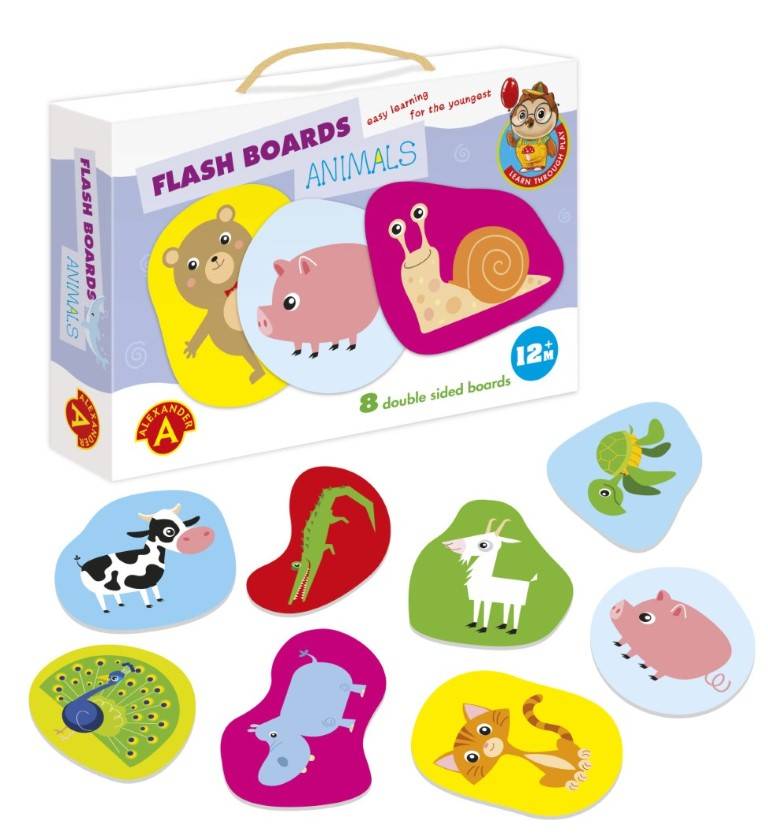 Alexander Flash Boards - Animals Babylegetøj (fra 12 Mdr)