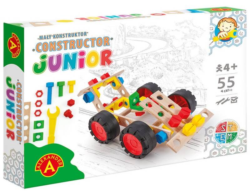 Junior Træ Konstruktionsbyggesæt - Racerbil - Alexander