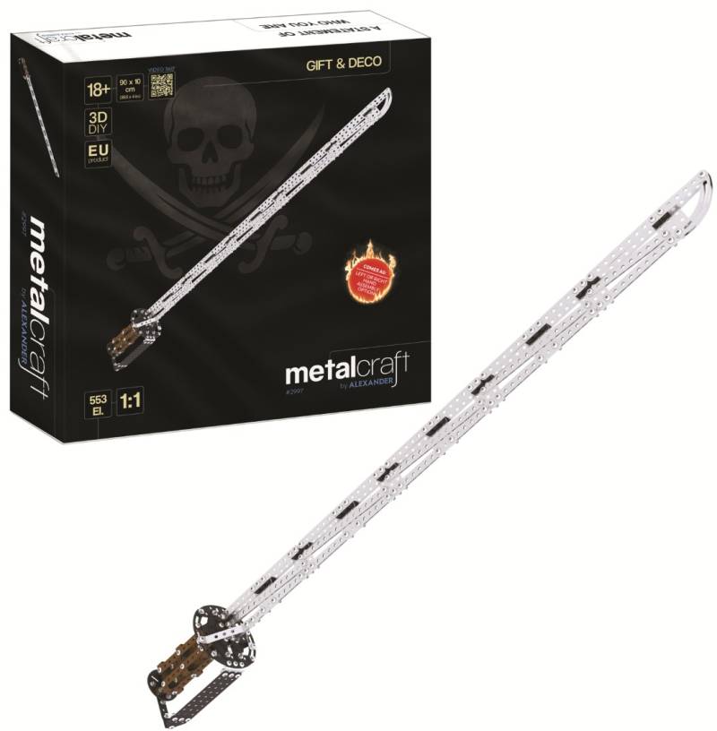Metalcraft Diy 3d Piratsværd Metal Byggesæt - Alexander
