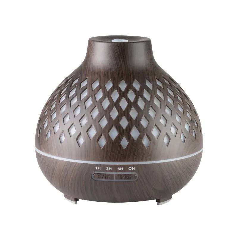 Aroma Diffuser Luftfugter Spa 10 Mørkt Træ 400ml + Timer - Activeshop