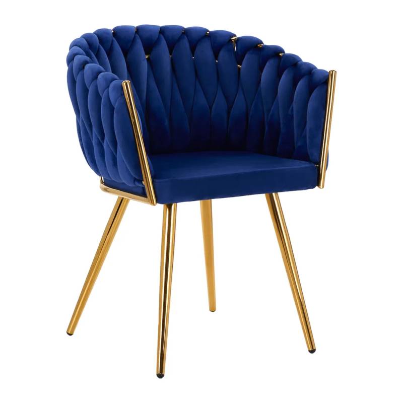 4rico Velvet Makeup Chair Qs-Gw06g - Blå - Activeshop