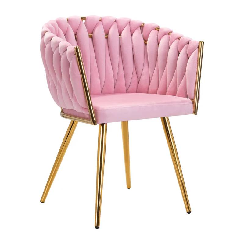 4rico Velvet Makeup Chair Qs-Gw06g - Pink - Activeshop
