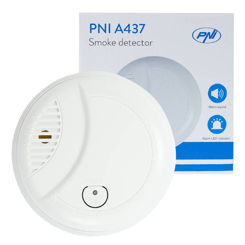 Røgalarm Med Lyd Og Lys - Smoke Sensor Pni A437