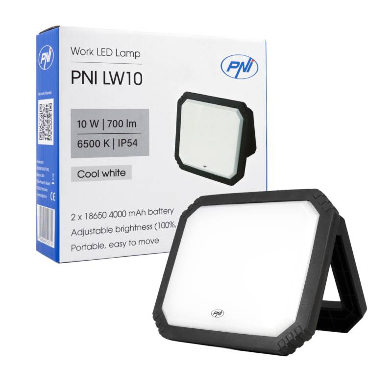 Led Arbejdslampe  -  10w, Genopladelig, 700 Lm - Pni