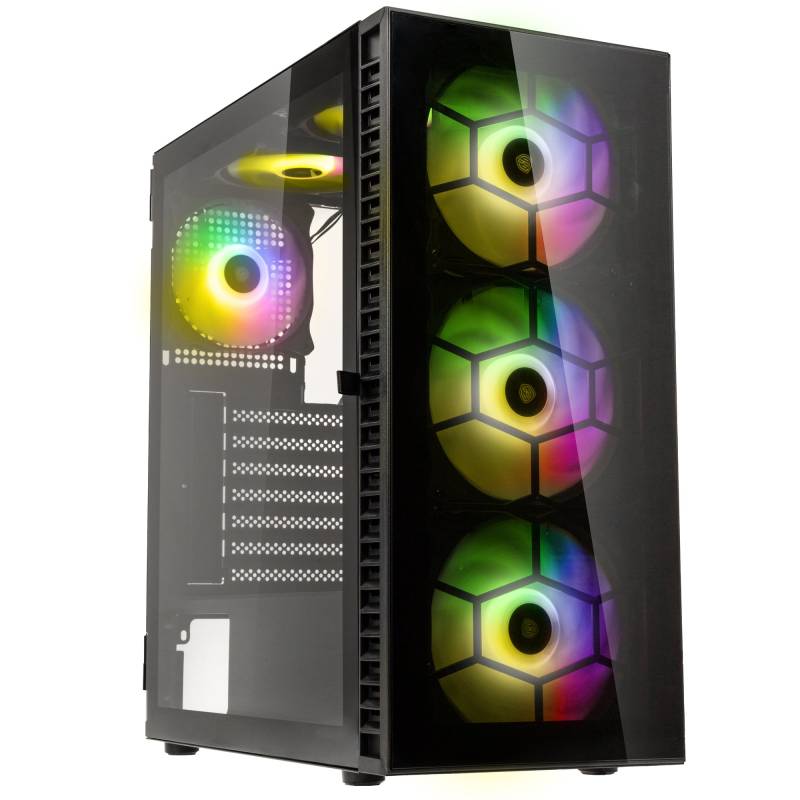 Kolink Observatory Hf Glass Argb Midi Tower Case - Black Kabinet - Geekd.dk