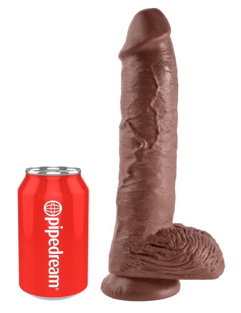 Dildo â€king Cock 10 Zoll Ballsâ€, 27 Cm, Med Testikel