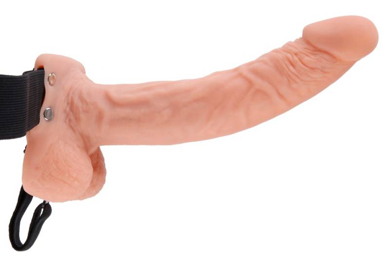 9" Hollow Strap-On Med Testikler - Fetish Fantasy Series