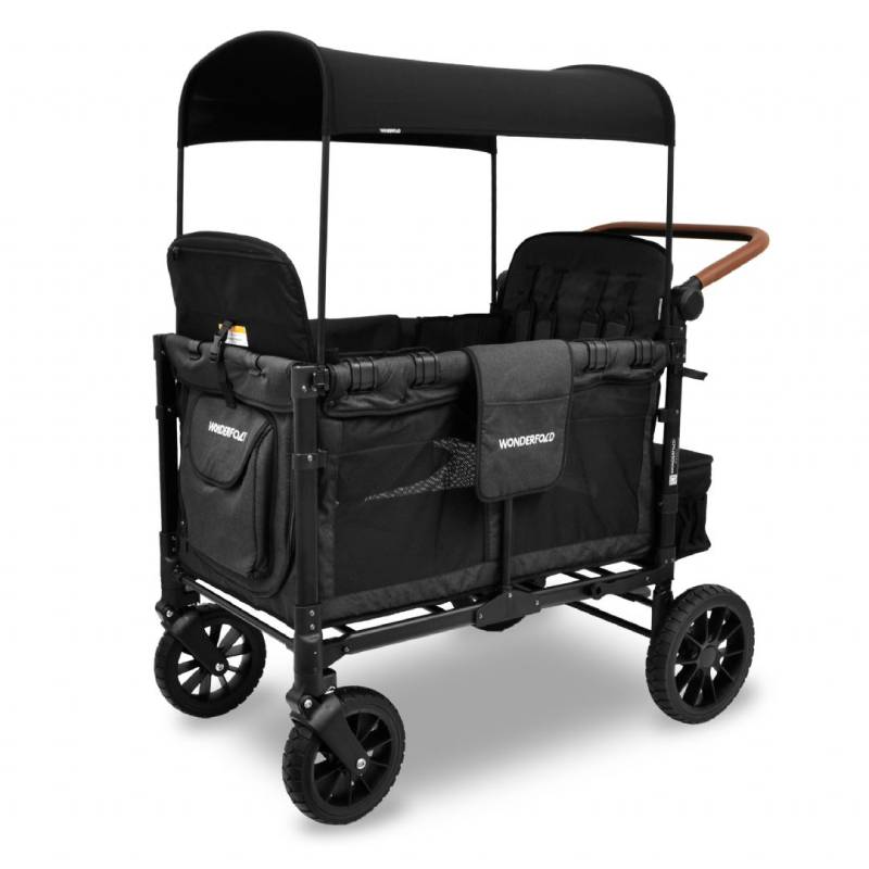 Luxe Quad Foldbar Trækvogn - Sort - Wonderfold