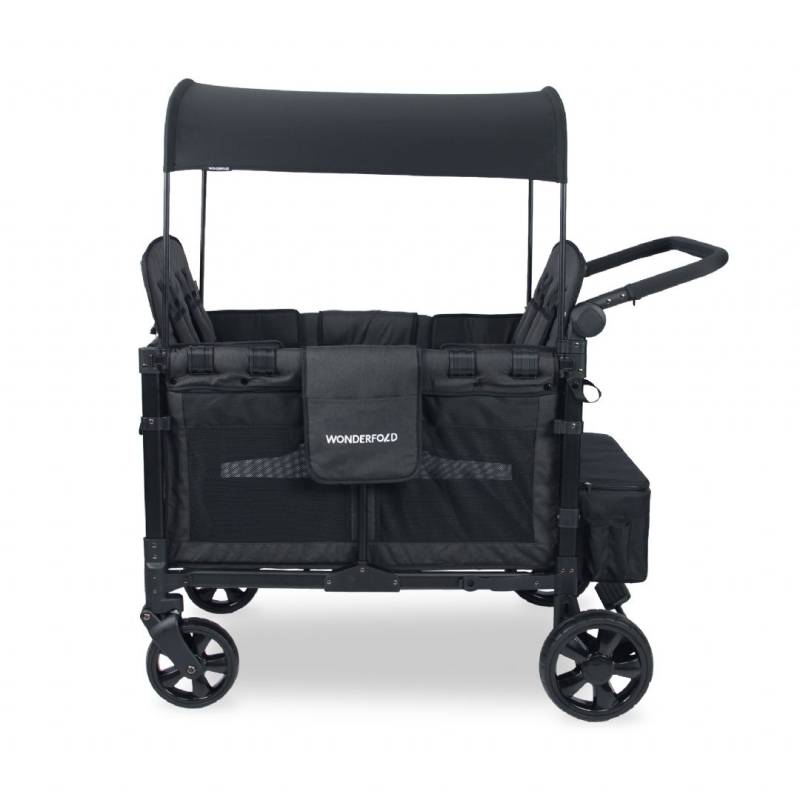 Elite Quad Foldbar Trækvogn - Sort - Wonderfold