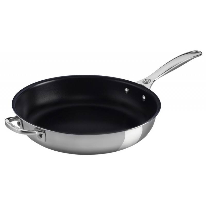 Le Creuset 3-Ply Signature Stegepande Dyb Med Belægning 32 Cm