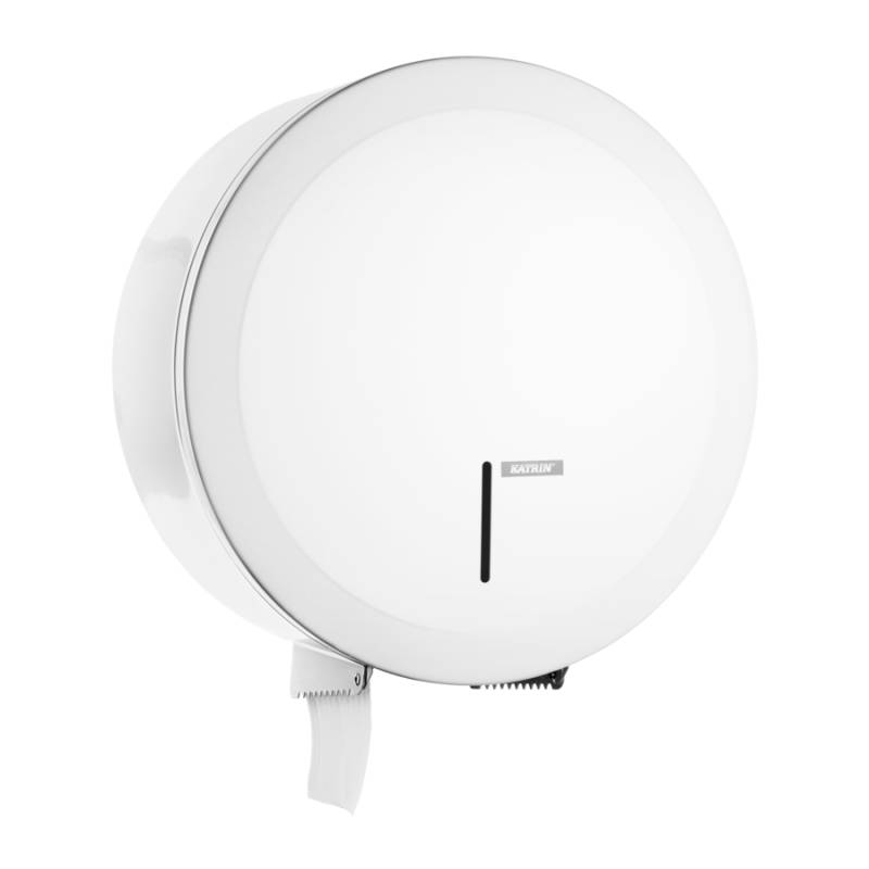 Katrin Gigant L Dispenser, Til Store Ruller Toiletpapir, Hvid Metal