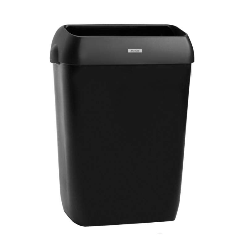 Katrin Waste Bin, Papirkurv Med Låg, Sort, 50 L