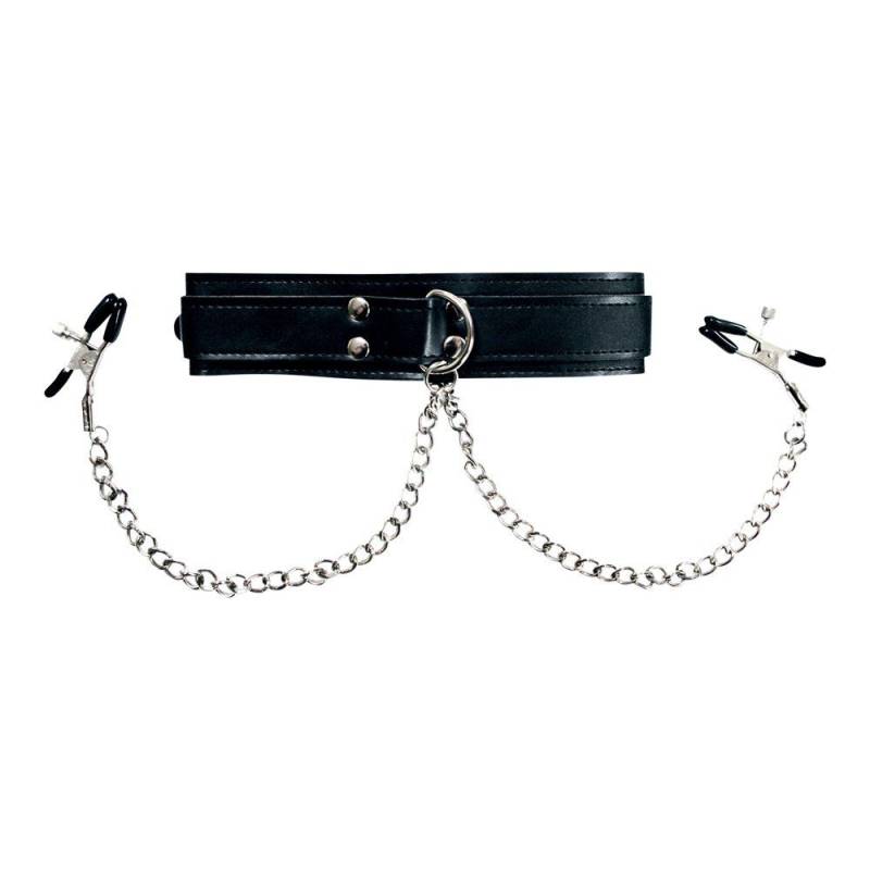 Sportsheets Halsband Med Brystvorteklemmer