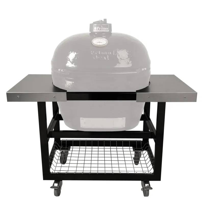 Primo Grill Vogn With Basket W/Ss Sideborde Til Oval Large 300 & Xl 400