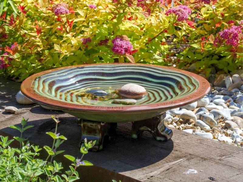 Echoes Fuglebad Glaseret Terracotta - Zinkbakken