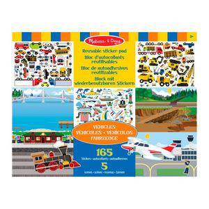Melissa And Doug Klistermærkehæfte Genanvendeligt - Køretøjer - 1 Stk. - Melissa & Doug
