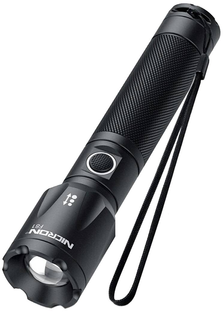 Nicron Håndlygte F81 Fokusérbar 1000lm Genopl.