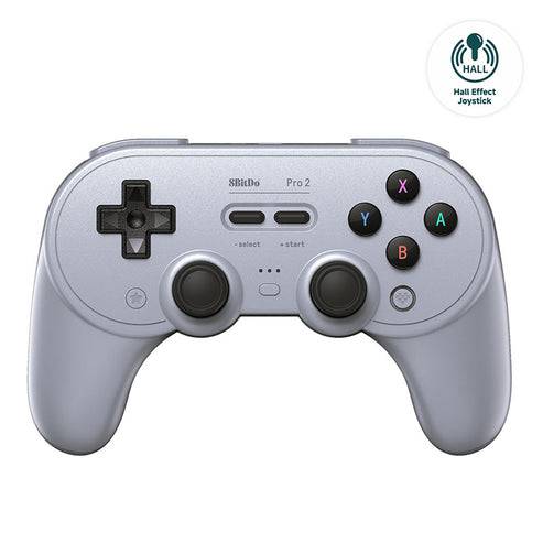 8bitdo Pro 2 Gamepad Hall Ed/Grå