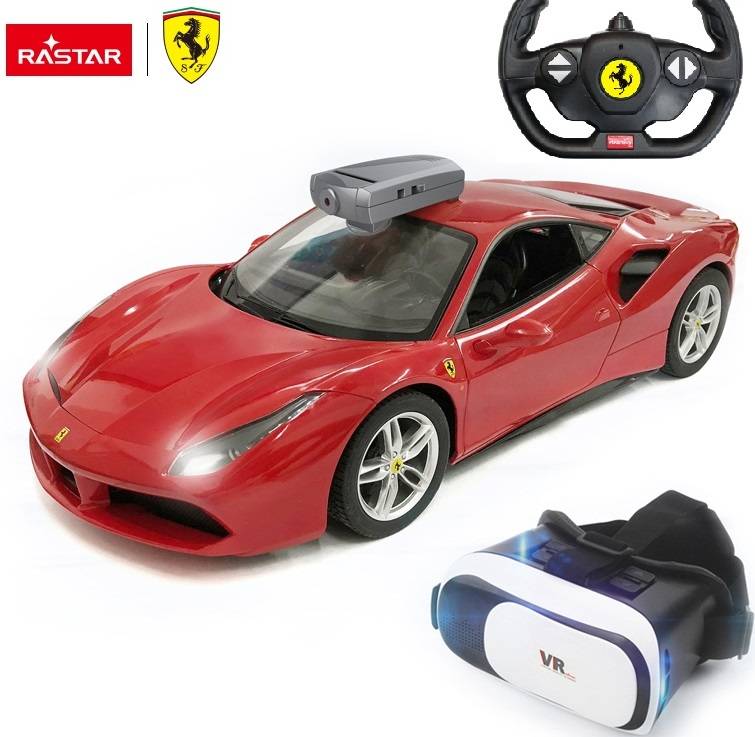 Ferrari  488 Gtb Fjernstyret Bil M/Vr Briller + Kamera 1:14 - Rastar