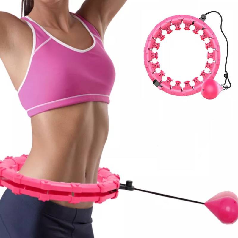 Smart Hulahopring Med Vægt Pink - Fitnessfree